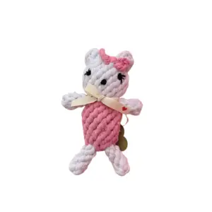 Samantha the Pink Kitty Rope Toy