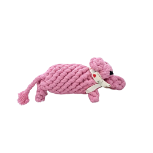 Piggy Pink Rope Dog Toy
